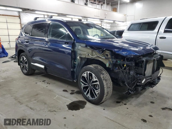 2020 Hyundai Santa Fe SEL with VIN 5NMS3CAA8LH279470, listed as a Copart auction lot 44563235 with 38,159 mi miles and Salvage Title. Bid and sale history available at carsss.com. Image 4.