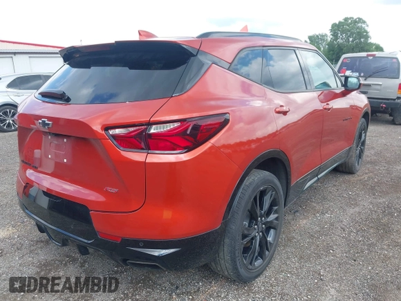 2021 Chevrolet Blazer RS with VIN 3GNKBKRS1MS547173, listed as a IAAI auction lot 42462368 with 56,115 mi miles and . Bid and sale history available at DreamBid. Image 4.