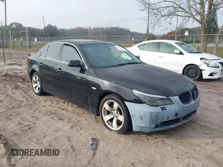 2004 BMW 5 Series 525i with VIN WBANA53574B845023, listed as a IAAI auction lot 41139275 with 163,597 mi miles. Bid and sale history available at carsss.com. Image 1.