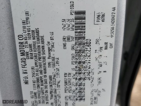 2018 Ford Fusion Hybrid SE with VIN 3FA6P0LU1JR225880, listed as a Copart auction lot 49291105 with 118,748 mi miles and Salvage Title. Bid and sale history available at carsss.com. Image 12.