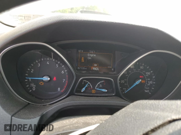 2017 Ford Focus SE with VIN 1FADP3F23HL304625, listed as a Copart auction lot 59760065 with 87,130 mi miles and Salvage title. Bid and sale history available at DreamBid. Image 9.