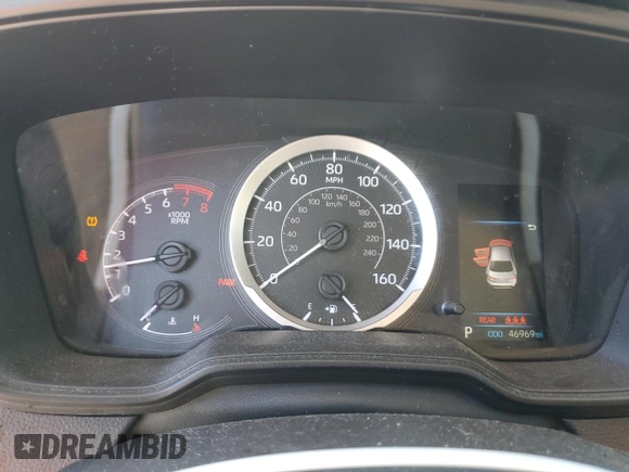 2021 Toyota Corolla LE with VIN JTDEPMAE9MJ138087, listed as a Copart auction lot 47800135 with 46,969 mi miles and Salvage Title. Bid and sale history available at DreamBid. Image 9.