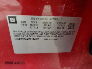 2013 Cadillac ATS Luxury z VIN 1G6AB5RAXD0114328, wystawiony jako Copart lot #52149155 z przebiegiem 93 499 mil mil oraz Tytuł czysty. Historia ofert i sprzedaży dostępna na DreamBid. Obrazek 12.