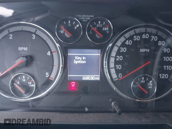 2012 Ram 2500 SLT with VIN 3C6UD5JL9CG327225, listed as a IAAI auction lot 41535113 with 168,530 mi miles and . Bid and sale history available at DreamBid. Image 7.