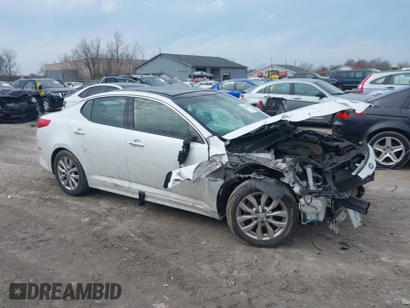 2015 Kia Optima EX with VIN 5XXGN4A77FG509304, listed as a IAAI auction lot 42026439 with 96,144 mi miles. Bid and sale history available at carsss.com. Image 1.