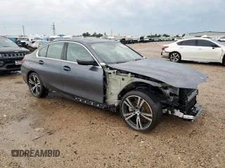 2021 BMW 3 Series 330i with VIN 3MW5R1J08M8B48101, listed as a Copart auction lot 57802525 with 47,604 mi miles and Salvage title. Bid and sale history available at DreamBid. Image 4.