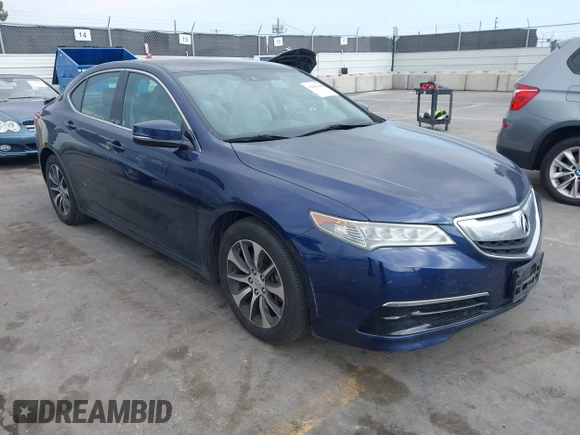 2015 Acura TLX Tech with VIN 19UUB1F51FA004938, listed as a IAAI auction lot 42083428 with 108,397 mi miles. Bid and sale history available at carsss.com. Image 1.