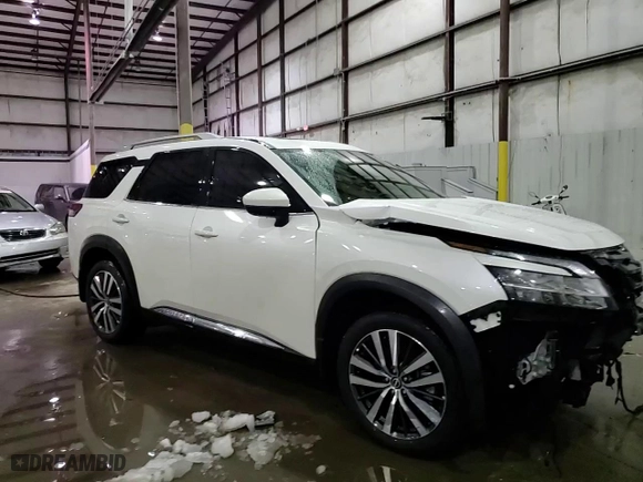 2022 Nissan Pathfinder Platinum with VIN 5N1DR3DK4NC265624, listed as a Copart auction lot 87574605 with 42,063 mi miles and Salvage Title. Bid and sale history available at carsss.com. Image 14.