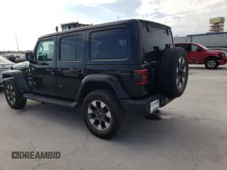 2022 Jeep Wrangler Unlimited Sahara with VIN 1C4HJXEG3NW248021, listed as a Copart auction lot 47555775 with 31,479 mi miles and Salvage Title. Bid and sale history available at DreamBid. Image 2.