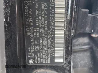 1998 BMW 3 Series 318i with VIN WBACC9329WEE60890, listed as a Copart auction lot 42497055 with 138,346 mi miles and Salvage Title. Bid and sale history available at carsss.com. Image 14.