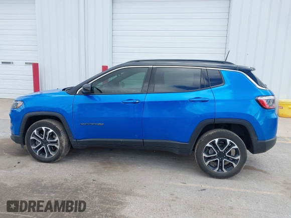 2023 Jeep Compass Limited with VIN 3C4NJDCN9PT519336, listed as a IAAI auction lot 41978460 with 35,272 mi miles and . Bid and sale history available at DreamBid. Image 14.