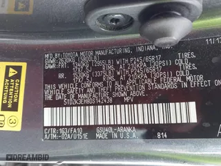 2013 Toyota Highlander with VIN 5TDZK3EH8DS142438, listed as a IAAI auction lot 41457469 with 165,347 mi miles. Bid and sale history available at carsss.com. Image 9.