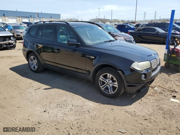 2007 BMW X3 3.0si with VIN WBXPC93427WF15667, listed as a Copart auction lot 53560925 with 2,661,014 mi miles and Clean Title. Bid and sale history available at carsss.com. Image 4.