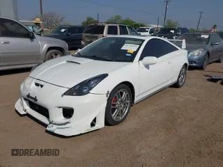 2005 Toyota Celica GT with VIN JTDDR32T450181319, listed as a IAAI auction lot 41778333 with 227,575 mi miles. Bid and sale history available at carsss.com. Image 2.