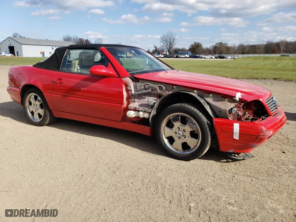 2000 Mercedes-Benz SL-Class with VIN WDBFA68F2YF188482, listed as a Copart auction lot 79483254 with 65,782 mi miles and Salvage Title. Bid and sale history available at carsss.com. Image 4.