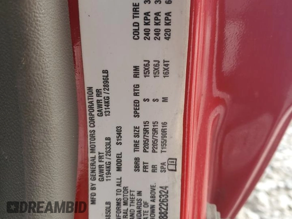 2008 Chevrolet Colorado LS with VIN 1GCCS149X88226324, listed as a Copart auction lot 81821074 with 145,349 mi miles and Salvage Title. Bid and sale history available at DreamBid. Image 12.
