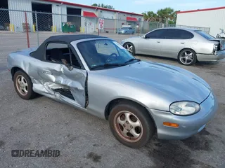 1999 Mazda MX-5 Miata with VIN JM1NB3534X0124237, listed as a IAAI auction lot 42536654 with 92,696 mi miles and . Bid and sale history available at DreamBid. Image 1.