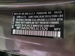 2013 Porsche Cayenne z VIN WP1AA2A29DLA11529, wystawiony jako Copart lot #49970825 z przebiegiem 72 111 mil mil oraz Tytuł czysty. Historia ofert i sprzedaży dostępna na DreamBid. Obrazek 13.