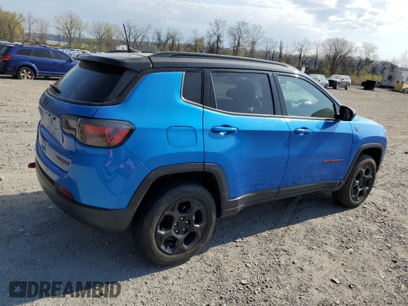 2023 Jeep Compass Trailhawk with VIN 3C4NJDDN2PT510783, listed as a Copart auction lot 54378135 with 17,361 mi miles and Salvage title. Bid and sale history available at DreamBid. Image 3.
