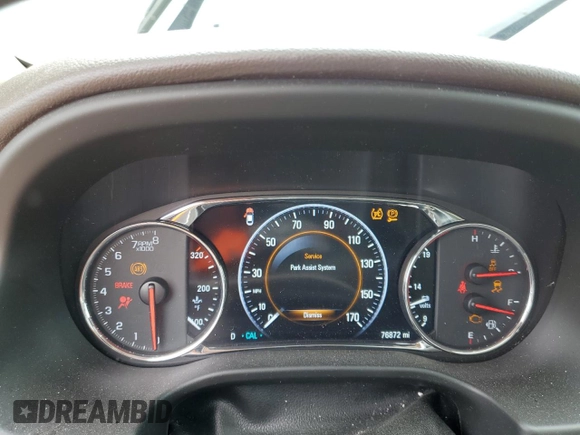2017 GMC Acadia Denali with VIN 1GKKNXLS8HZ322669, listed as a Copart auction lot 58723575 with 76,872 mi miles and Salvage title. Bid and sale history available at DreamBid. Image 9.