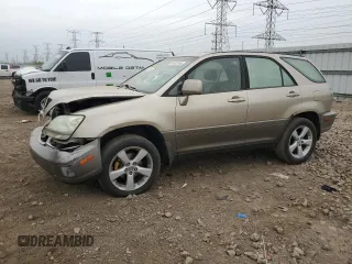 2003 Lexus RX 300 z VIN JTJHF10U030308457, wystawiony jako Copart lot #54902855 z przebiegiem 263 202 mil mil oraz Szkody całkowita. Historia ofert i sprzedaży dostępna na DreamBid. Obrazek 1.