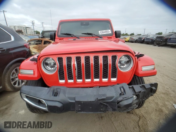 2021 Jeep Wrangler Unlimited Sahara with VIN 1C4JJXP64MW766076, listed as a Copart auction lot 63644955 with 92,421 mi miles and Salvage title. Bid and sale history available at DreamBid. Image 5.