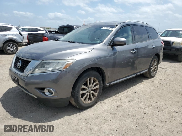 2016 Nissan Pathfinder SL with VIN 5N1AR2MN3GC636394, listed as a Copart auction lot 53661025 with 60,542 mi miles and Salvage title. Bid and sale history available at DreamBid. Image 1.