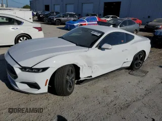 2024 Ford Mustang EcoBoost with VIN 1FA6P8THXR5140715, listed as a Copart auction lot 50611195 with 2,845 mi miles and Salvage Title. Bid and sale history available at carsss.com. Image 1.