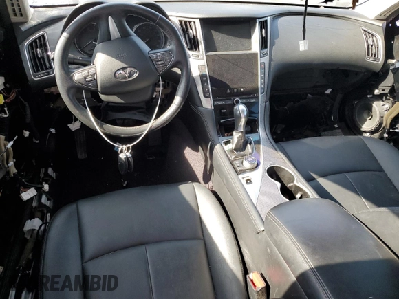 2017 Infiniti Q50 Premium with VIN JN1EV7APXHM741985, listed as a Copart auction lot 61500525 with Not provided miles and Salvage title. Bid and sale history available at DreamBid. Image 8.