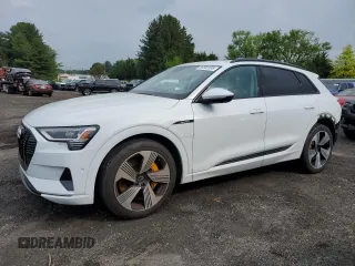 2023 Audi e-tron Premium Plus with VIN WA1LAAGE4PB003588, listed as a Copart auction lot 56502595 with 13,866 mi miles and Salvage title. Bid and sale history available at DreamBid. Image 1.