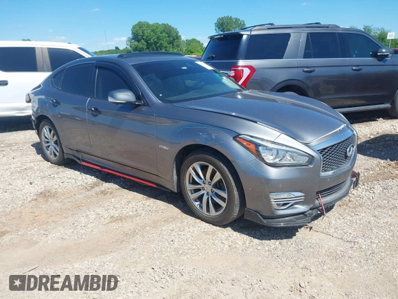 2015 Infiniti M35h Hybrid with VIN JN1EY1AP2FM510029, listed as a IAAI auction lot 41795913 with 152,475 mi miles. Bid and sale history available at carsss.com. Image 1.