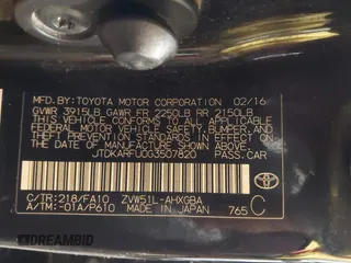2016 Toyota Prius Four with VIN JTDKARFU0G3507820, listed as a IAAI auction lot 41501151 with 184,841 mi miles. Bid and sale history available at carsss.com. Image 9.
