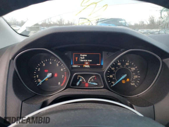 2015 Ford Focus SE with VIN 1FADP3F2XFL306322, listed as a Copart auction lot 41367765 with 58,901 mi miles and Salvage Title. Bid and sale history available at DreamBid. Image 9.
