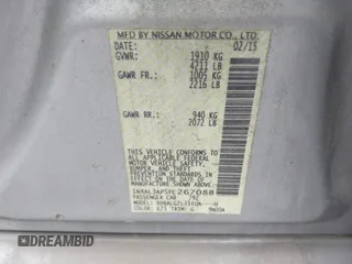 2015 Nissan Altima 2.5 SV with VIN 1N4AL3AP5FC267088, listed as a IAAI auction lot 41914200 with 154,518 mi miles. Bid and sale history available at carsss.com. Image 9.