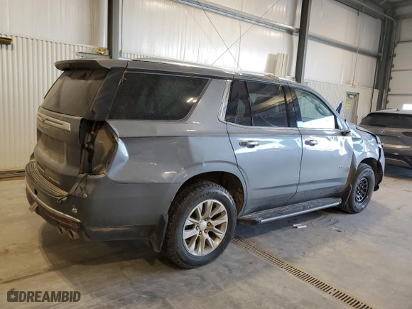 2022 Chevrolet Tahoe Premier with VIN 1GNSKSKD6NR292665, listed as a Copart auction lot 82039424 with 50,802 mi miles and Salvage Title. Bid and sale history available at carsss.com. Image 3.