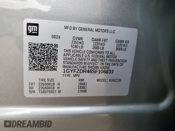 2025 Cadillac XT4 AWD Premium Luxury z VIN 1GYFZDR46SF106833, wystawiony jako Copart lot #82622694 z przebiegiem 259 mil mil oraz Szkoda całkowita • Salvage title. Historia ofert i sprzedaży dostępna na DreamBid. Obrazek 15.