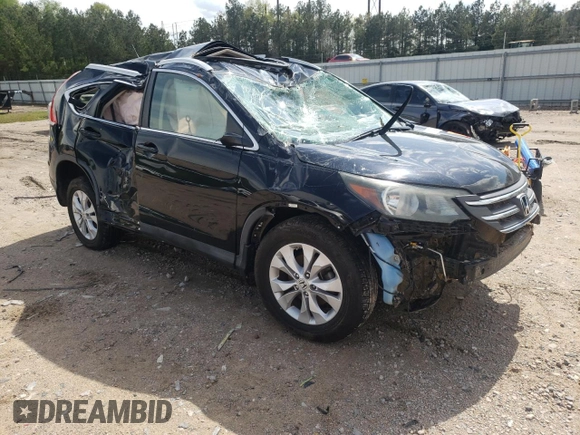 2013 Honda CR-V EX-L with VIN 2HKRM3H70DH515734, listed as a Copart auction lot 53114575 with Not Provided miles and Salvage Title. Bid and sale history available at DreamBid. Image 4.