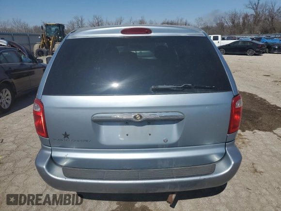 2006 Chrysler Town & Country SWB with VIN 1A4GP45R06B748604, listed as a Copart auction lot 48753575 with 184,256 mi miles and Salvage Title. Bid and sale history available at carsss.com. Image 6.