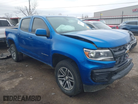 2022 Chevrolet Colorado 2WD Work Truck with VIN 1GCGSBEA9N1313622, listed as a IAAI auction lot 41084460 with 70,089 mi miles and . Bid and sale history available at DreamBid. Image 1.