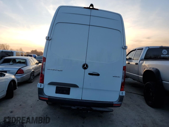 2021 Mercedes-Benz Sprinter Cargo with VIN W1Y4ECHY8MT077911, listed as a Copart auction lot 82195923 with Not Provided miles and . Bid and sale history available at carsss.com. Image 6.