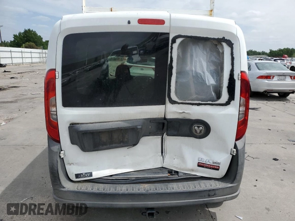 2016 Ram ProMaster City Cargo Tradesman with VIN ZFBERFAT7G6B28384, listed as a Copart auction lot 57976675 with 143,153 mi miles and Salvage title. Bid and sale history available at DreamBid. Image 6.