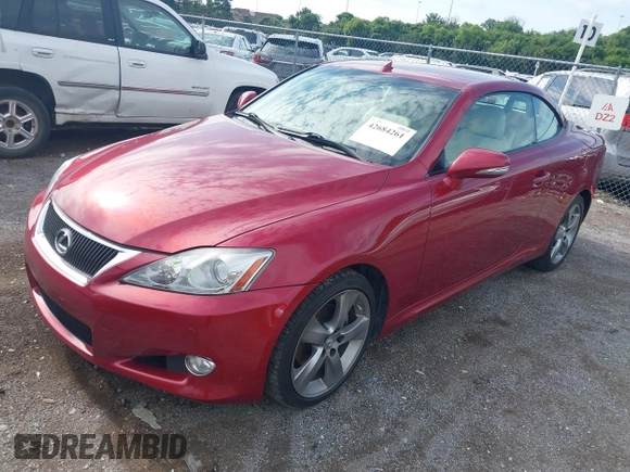 2010 Lexus IS 250 C with VIN JTHFF2C28A2512322, listed as a IAAI auction lot 42684261 with 59,939 mi miles and . Bid and sale history available at DreamBid. Image 17.