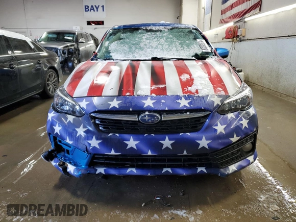 2023 Subaru Impreza Premium with VIN 4S3GKAV62P3600698, listed as a Copart auction lot 80282874 with 25,079 mi miles and Salvage title. Bid and sale history available at DreamBid. Image 5.