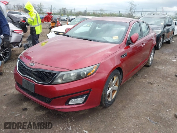 2015 Kia Optima LX with VIN 5XXGM4A75FG418535, listed as a IAAI auction lot 42087315 with 152,800 mi miles. Bid and sale history available at carsss.com. Image 2.
