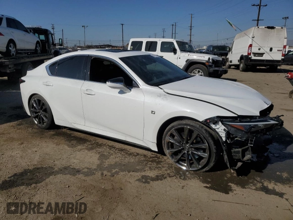 2021 Lexus IS with VIN JTHGZ1B26M5046903, listed as a Copart auction lot 47111945 with 19,756 mi miles and Salvage Title. Bid and sale history available at carsss.com. Image 4.