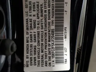 2018 Honda Civic LX with VIN 19XFC2F5XJE204085, listed as a Copart auction lot 51323935 with 164,201 mi miles and Salvage Title. Bid and sale history available at carsss.com. Image 12.