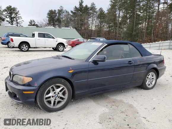 2004 BMW 3 Series 325Ci with VIN WBABW33424PL33995, listed as a Copart auction lot 41497235 with 105,138 mi miles and Clean Title. Bid and sale history available at carsss.com. Image 1.