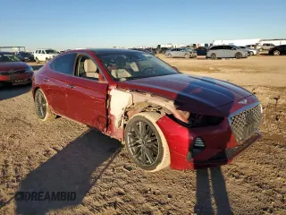 2019 Genesis G70 Advanced with VIN KMTG34LAXKU021968, listed as a Copart auction lot 81105634 with 67,479 mi miles and Salvage Title. Bid and sale history available at DreamBid. Image 4.
