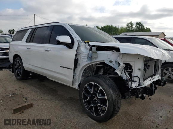 2024 Chevrolet Suburban RST with VIN 1GNSKEKD9RR356205, listed as a Copart auction lot 56562055 with 7,283 mi miles and Salvage title. Bid and sale history available at DreamBid. Image 4.