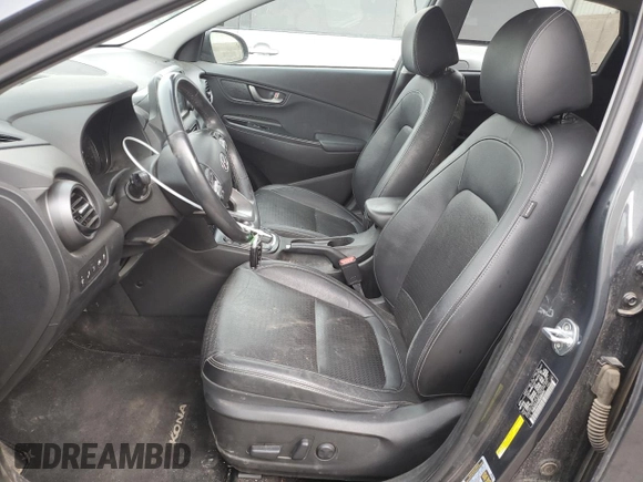 2021 Hyundai Kona Ultimate with VIN KM8K53A52MU656474, listed as a Copart auction lot 84827104 with 77,992 mi miles and Salvage Title. Bid and sale history available at carsss.com. Image 7.